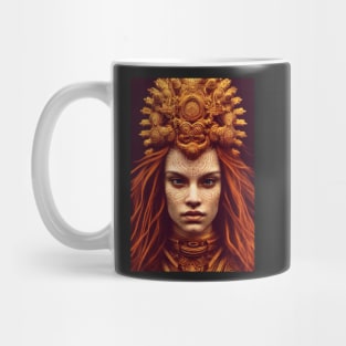 Ancient Red Haired Woman with Gold - best selling Mug